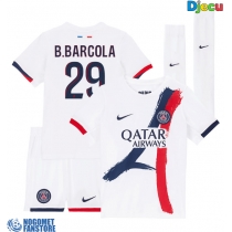 Paris Saint-Germain Bradley Barcola #29 Gostujuci Dres za djecu 2025-26 Kratak Rukav (+ Kratke hlače)